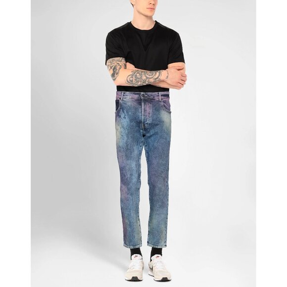 DANIELE ALESSANDRINI Men's Denim Jeans Pants Colorful Size 33 Straight Leg - Picture 2 of 10